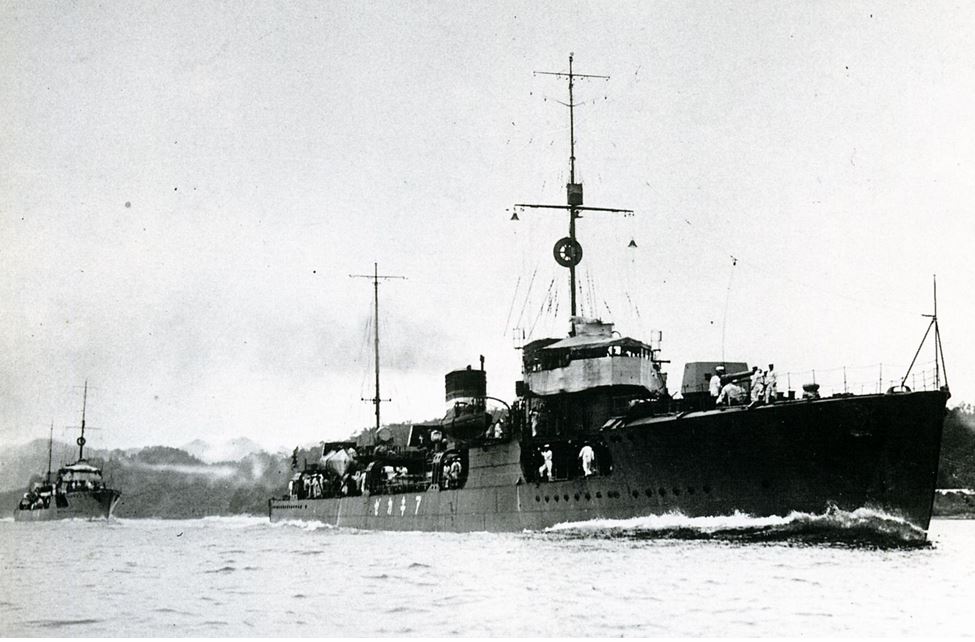 Das japanische Kriegsschiff 'Akikaze' im Jahr 1923
